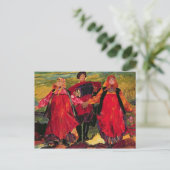 Russische Bauern singen Postkarte (Stehend Vorderseite)