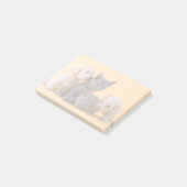 Russische blaue Kätzchen u. Dackel-Welpen Post-it Klebezettel (angewinkelt)