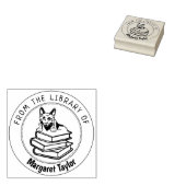 Russische blaue Katze, Buch aus der Bibliothek von Gummistempel (Stempel)