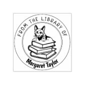 Russische blaue Katze, Buch aus der Bibliothek von Gummistempel (Prägung)