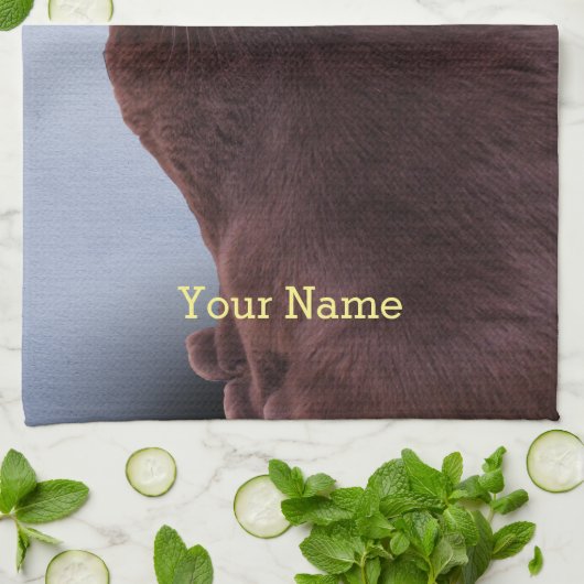 Russische blaue Katze Geschirrtuch (Gefaltet)