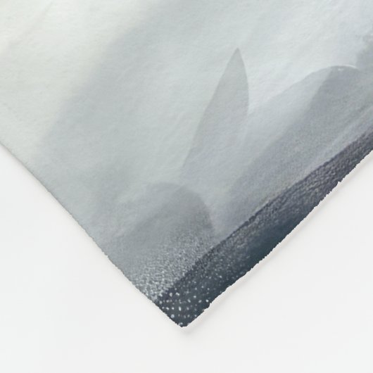 Russische Blaue Katze im Schnee Weihnachten Fleecedecke (Ecke)