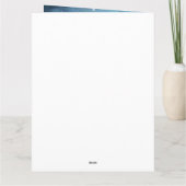 Russische Blaue Katze im Schnee Weihnachten Karte (Rückseite)