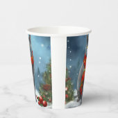 Russische Blaue Katze im Schnee Weihnachten Pappbecher (Links)