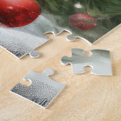 Russische Blaue Katze im Schnee Weihnachten Puzzle (Seite)