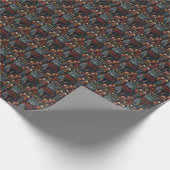 Russische blaue Katze mit Weihnachtsgeschenken Feu Geschenkpapier (Ecke)