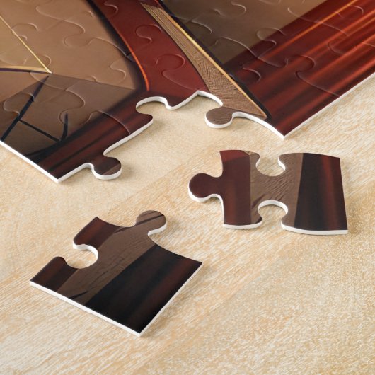 Russische blaue Katze mit Weihnachtsgeschenken Feu Puzzle (Seite)