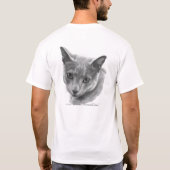 Russische blaue Katze T-Shirt (Rückseite)