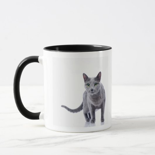 Russische blaue Katze Tasse (Links)