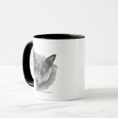 Russische blaue Katze Tasse (Vorderseite Links)