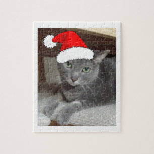 Russische Blaue Katze Weihnachten Puzzle