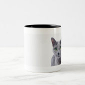 Russische blaue Katze Zweifarbige Tasse (Mittel)