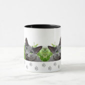 Russische blaue Katzen-Wecker-Tasse Tasse (Zentrum)