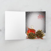 Russische blaue Weihnachtsüberraschungskarten Feiertagskarte (Innenseite)