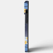 Russische Blaukatzengelbe Blumen Case-Mate iPhone Hülle (Rückseite / Links)