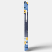 Russische Blaukatzengelbe Blumen Case-Mate iPhone Hülle (Rückseite / Links)