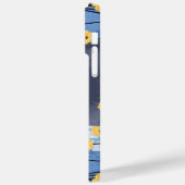 Russische Blaukatzengelbe Blumen Case-Mate iPhone Hülle (Rückseite / Links)