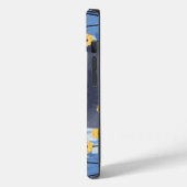 Russische Blaukatzengelbe Blumen Case-Mate iPhone Hülle (Rückseite / Links)