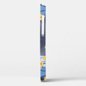 Russische Blaukatzengelbe Blumen Case-Mate iPhone Hülle (Rückseite / Links)