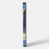 Russische Blaukatzengelbe Blumen Case-Mate iPhone Hülle (Rückseite / Links)