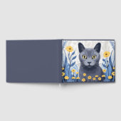 Russische Blaukatzengelbe Blumen Gästebuch (Voll)