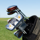 Russische Blaukatzengelbe Blumen Golf Headcover (In Situ)