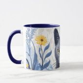 Russische Blaukatzengelbe Blumen Tasse (Links)