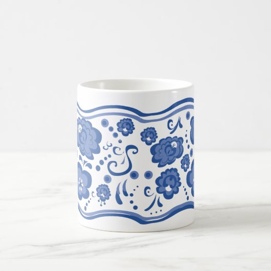 Russische BlumenGzhel Art Kaffeetasse (Mittel)