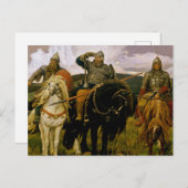 "Russische Bogatyrer" von Victor Vasnetsov Postkarte (Vorne/Hinten)