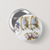 Russische Briefmarke Button (Vorne & Hinten)