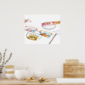 Russische Briefmarke Poster (Küche)