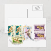 Russische Briefmarke Postkarte (Vorne/Hinten)