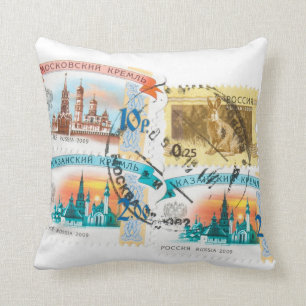 Russische Briefmarken Kissen
