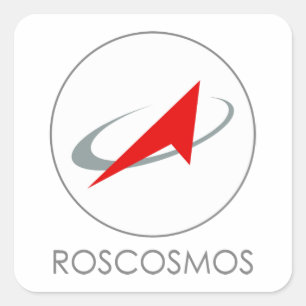 Russische bundesstaatliche Raum-Agentur: Roscosmos Quadratischer Aufkleber