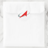 Russische Bundesstaatliche Weltraumorganisation: R Runder Aufkleber (Tasche)