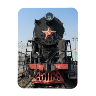 Russische Dampflokomotive L-2342. Gebaut 1954 Magnet