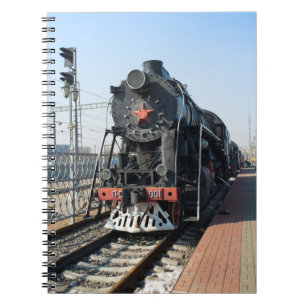 Russische Dampflokomotive P-0001 Sieg (Pobeda). Notizblock