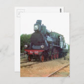 Russische Dampflokomotive Postkarte (Vorne/Hinten)