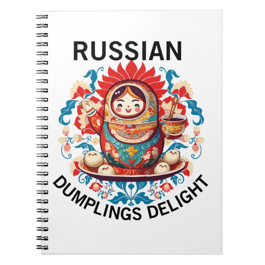 Russische Dumplings Delight Notizblock (Vorderseite)