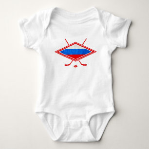 Russische Eis-Hockey-Flagge Baby Strampler