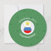 Russische Engel Flag Weihnachten personalisieren R Einladung (Vorderseite)
