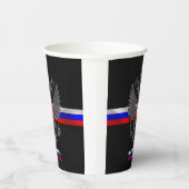 Russische Fahnenwappen Pappbecher (Rechts)