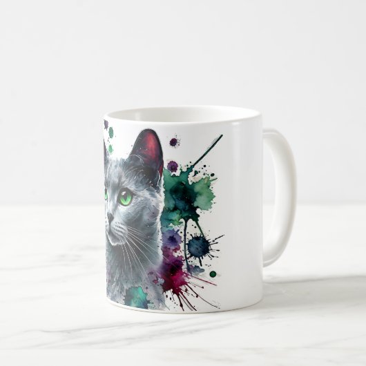 Russische Farbe Kaffeetasse (VorderseiteRechts)
