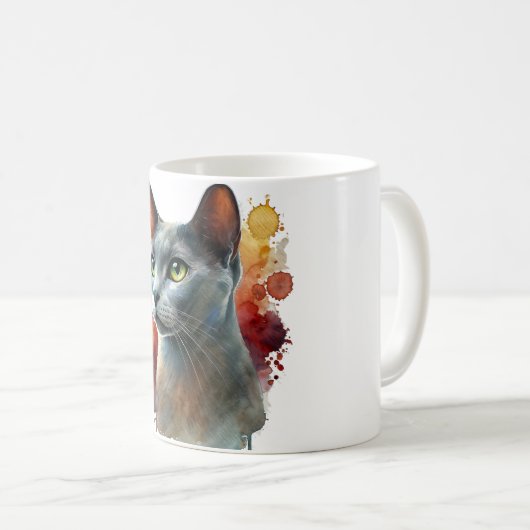 Russische Farbe Kaffeetasse (VorderseiteRechts)