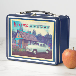 Russische Firma GAZ M-20 Auto und Dacha Metall Lunch Box
