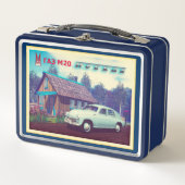Russische Firma GAZ M-20 Auto und Dacha Metall Lunch Box (Vorderseite)