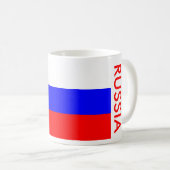 RUSSISCHE FLAGE KAFFEETASSE (VorderseiteRechts)