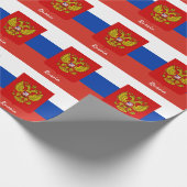 Russische Flagge, Adler & Russland Geschenke /Spor Geschenkpapier (Ecke)