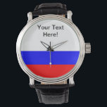 Russische Flagge Armbanduhr<br><div class="desc">Ich hoffe,  wie ich diese Ehre Ihrer Flagge gezeigt habe! Mir gefällt,  wie das aussieht! Fühlen Sie sich frei,  um dies Ihren Bedürfnissen anzupassen! Danke,  dass du vorbeigekommen bist und einen schönen Tag verbringen könntest!</div>