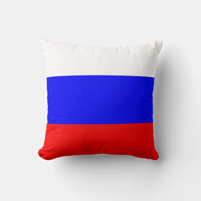 Russische Flagge auf amerikanischem MoJo-Pillow Kissen (Vorderseite)